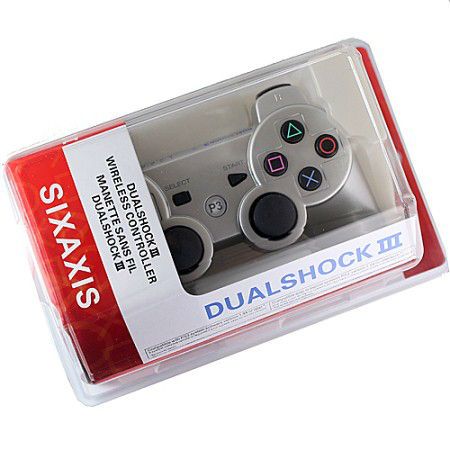 PS3 PlayStation 3 Wireless Controller Sliver Dual Shock Bluetooth 