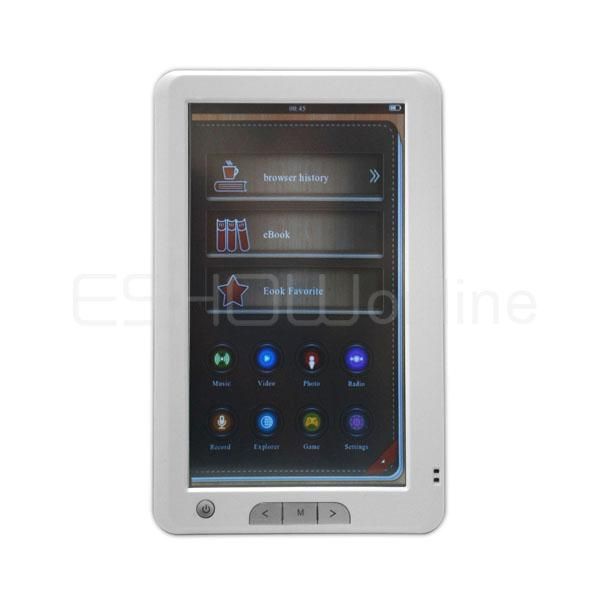 LCD Resistive touch E book Reader 4GB Rockchip 0812658010870 