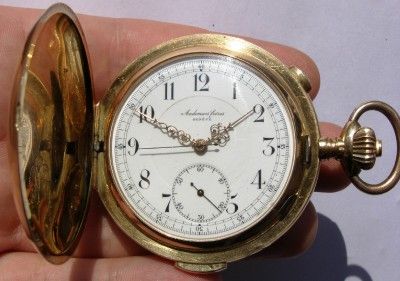    Freres 18k gold Chronograph&Repeater pocket watch for Russian Navy