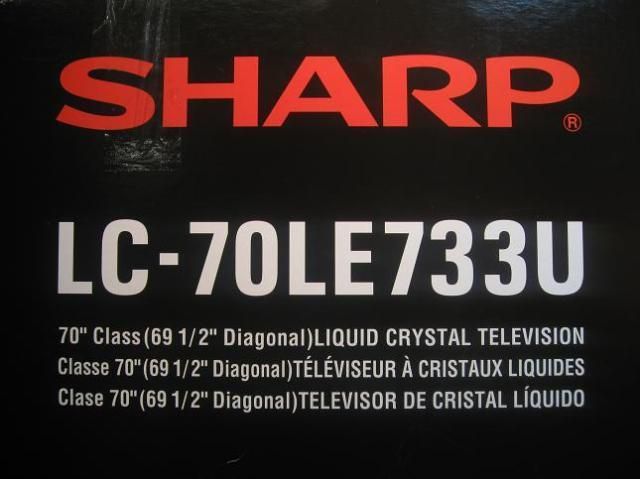 Sharp LC 70LE733U 70 Led Aquos 1080p 240Hz Quatttron  