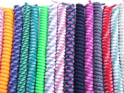 Curly spring no tie elastic lace laces shoelaces curley  