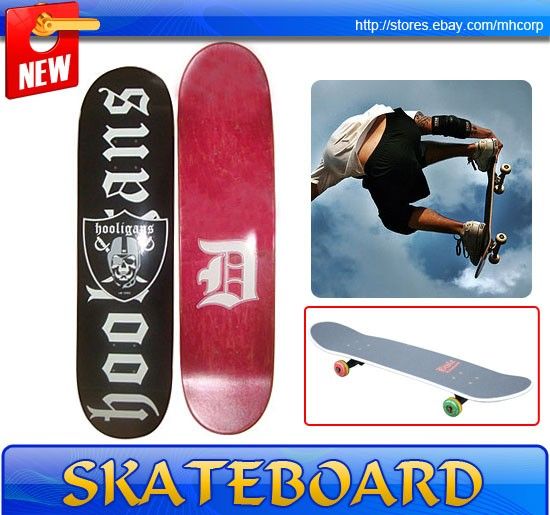 New Skateboard Maple 7.5 × 31.4 Leopard Stickers Pro Complete 50% 