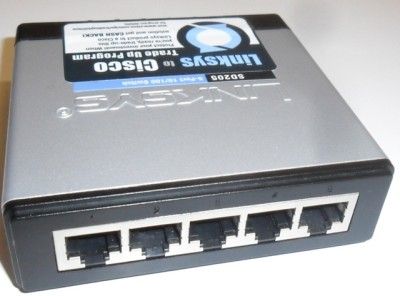 Cisco Linksys SD205 5 Port 10/100 Ethernet Switch Used  