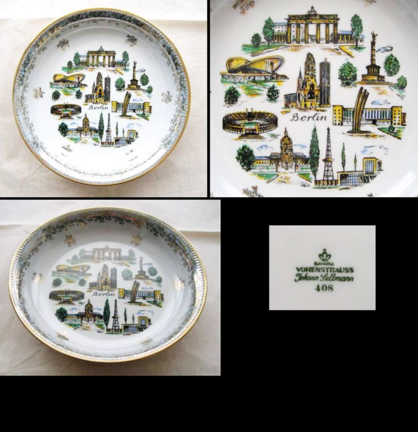 Vintage SOUVENIR of BERLIN GERMANY Dish BAVARIA CHINA  