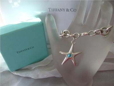 Tiffany & Co. Starfish S/Silver w/Turquoise Bracelet  