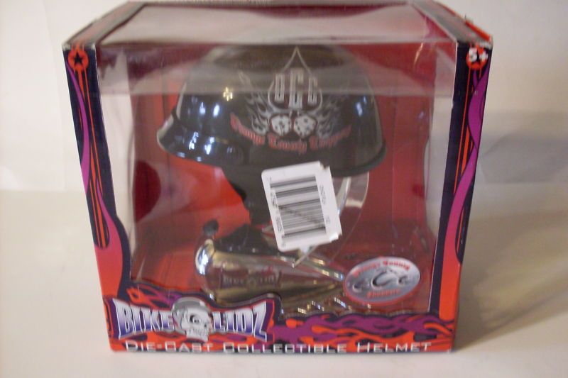 ORANGE COUNTY CHOPPERS BIKE LIDZ FLAME DIECAST HELMET  