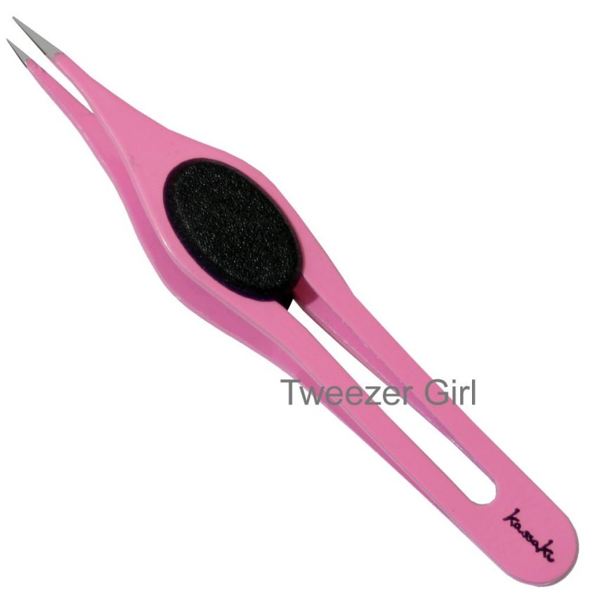 BRAND NEW PINK POINTED EYEBROW TWEEZERS + DISC  