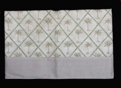 Waverly TANGIER CANVAS Palm Trees Banded Valance NIP  