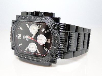   MASTER JOE RODEO BLACK SQUARE FACE WHITE DIAMONDS WATCH G CLASS  