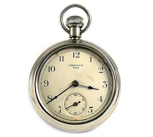 INGERSOLL Liberty U.S.A Back Wind Set Pocket Watch 1898  