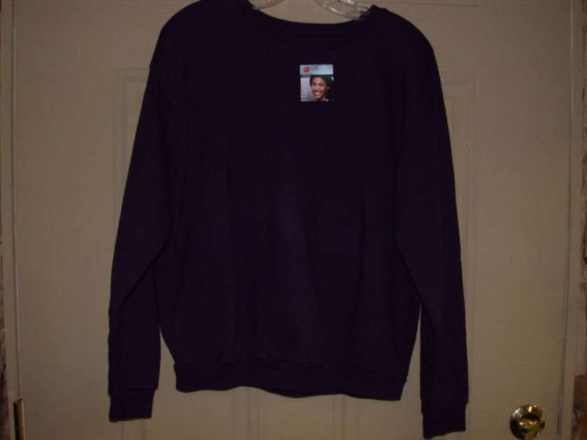 Hanes Ladies Athletic Sweat Shirt ~ Navy Blue ~ Large **NEW**  