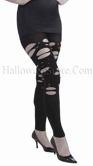 Zombie Black Ripped Leggings  